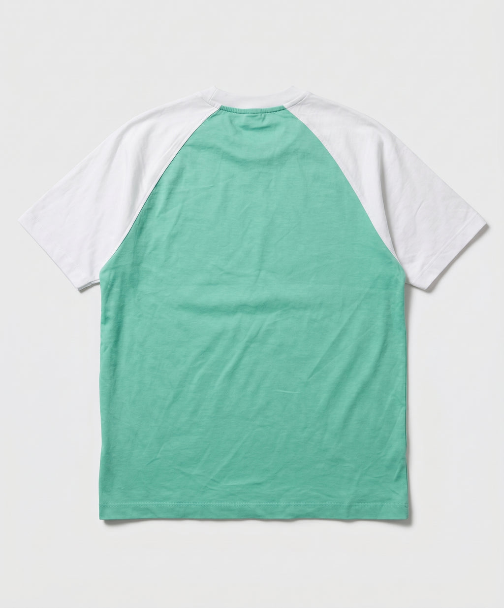 Henley T-Shirt In Aquagreen and White