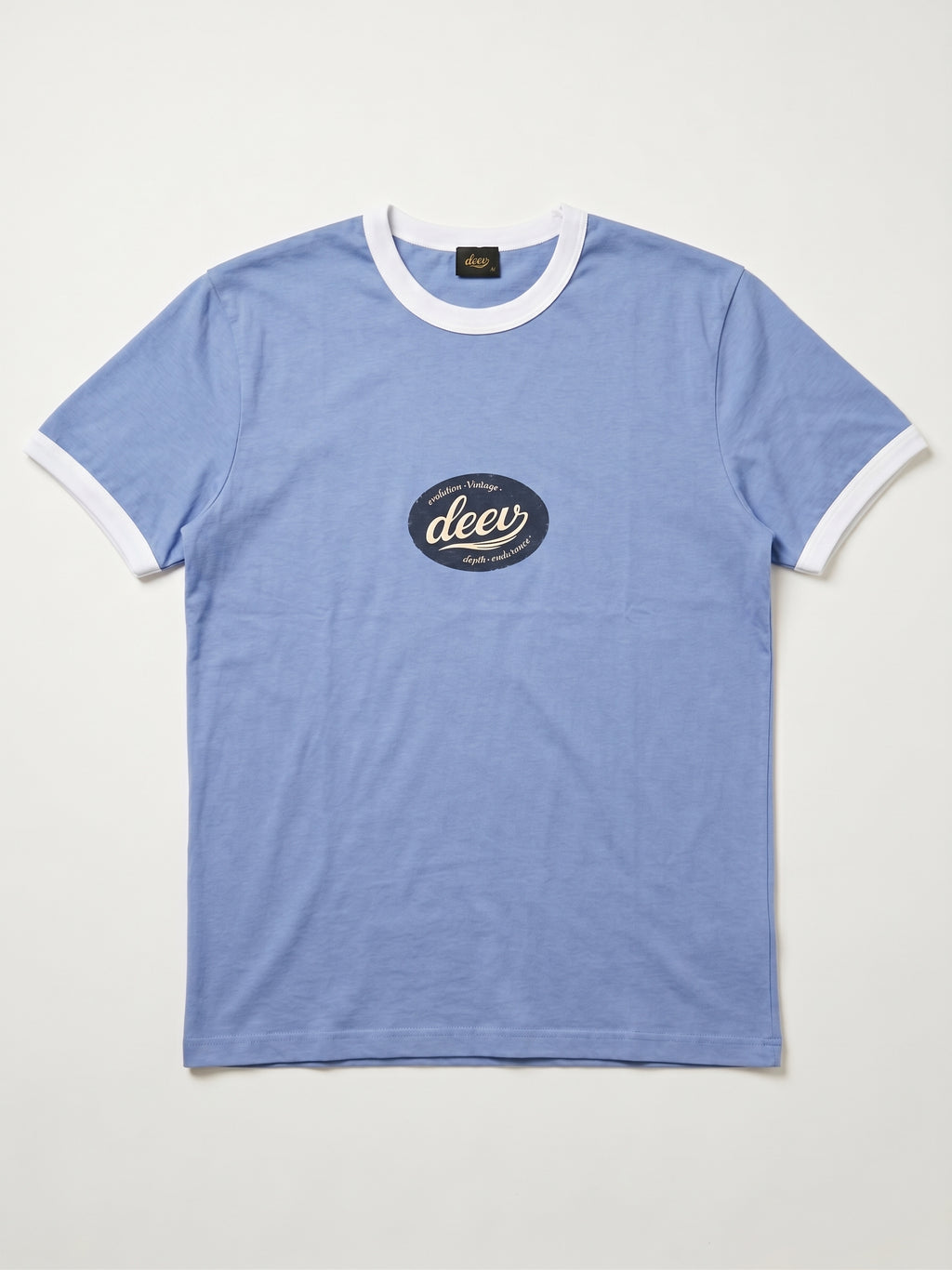 Ringer T-Shirt In Morning Blue