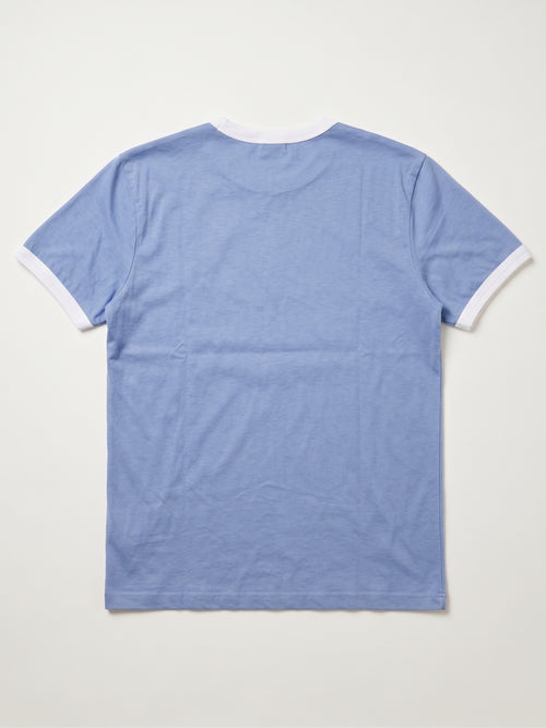 Ringer T-Shirt In Morning Blue