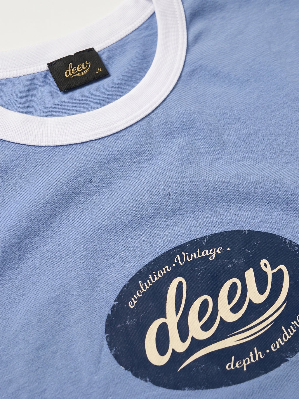 Ringer T-Shirt In Morning Blue