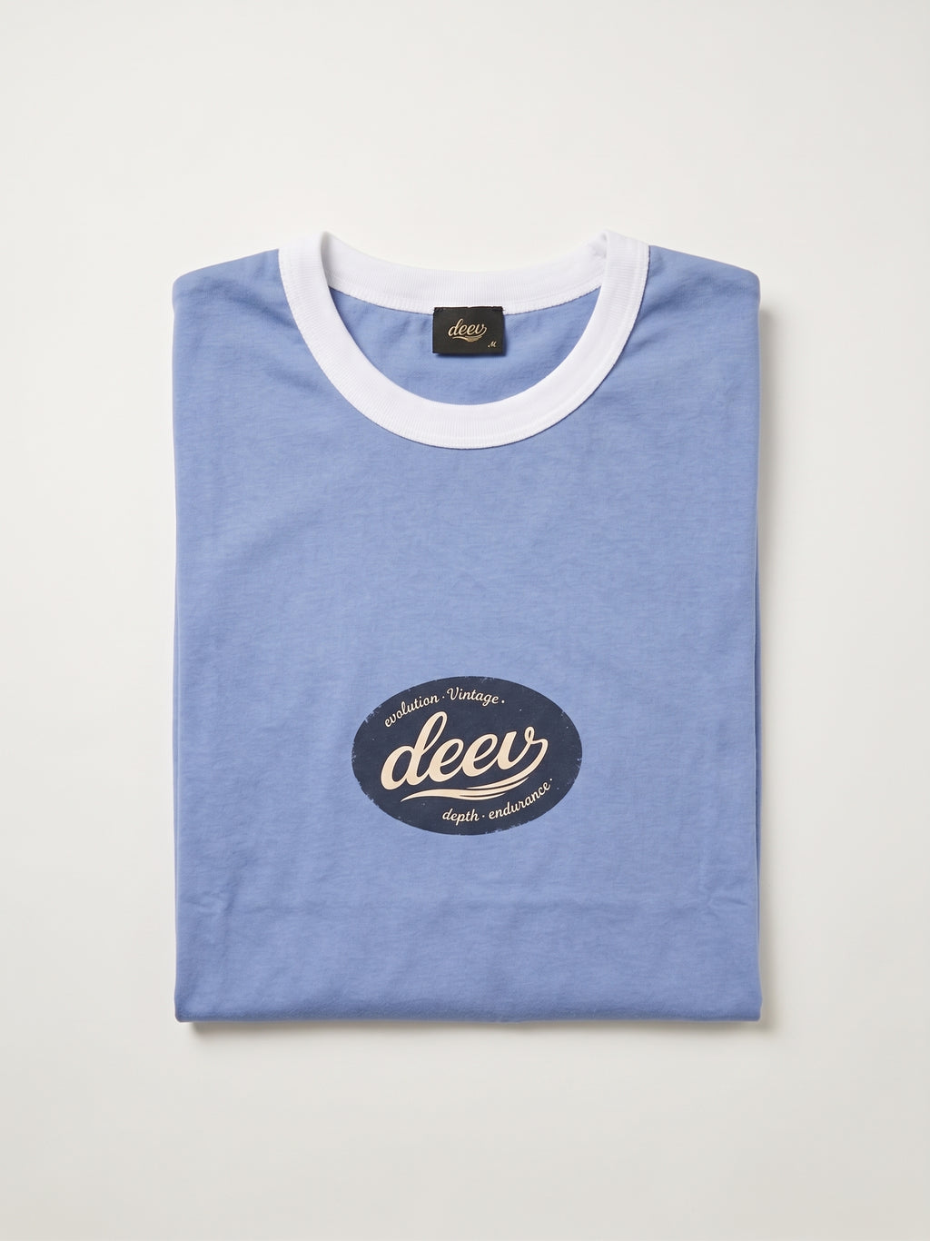 Ringer T-Shirt In Morning Blue