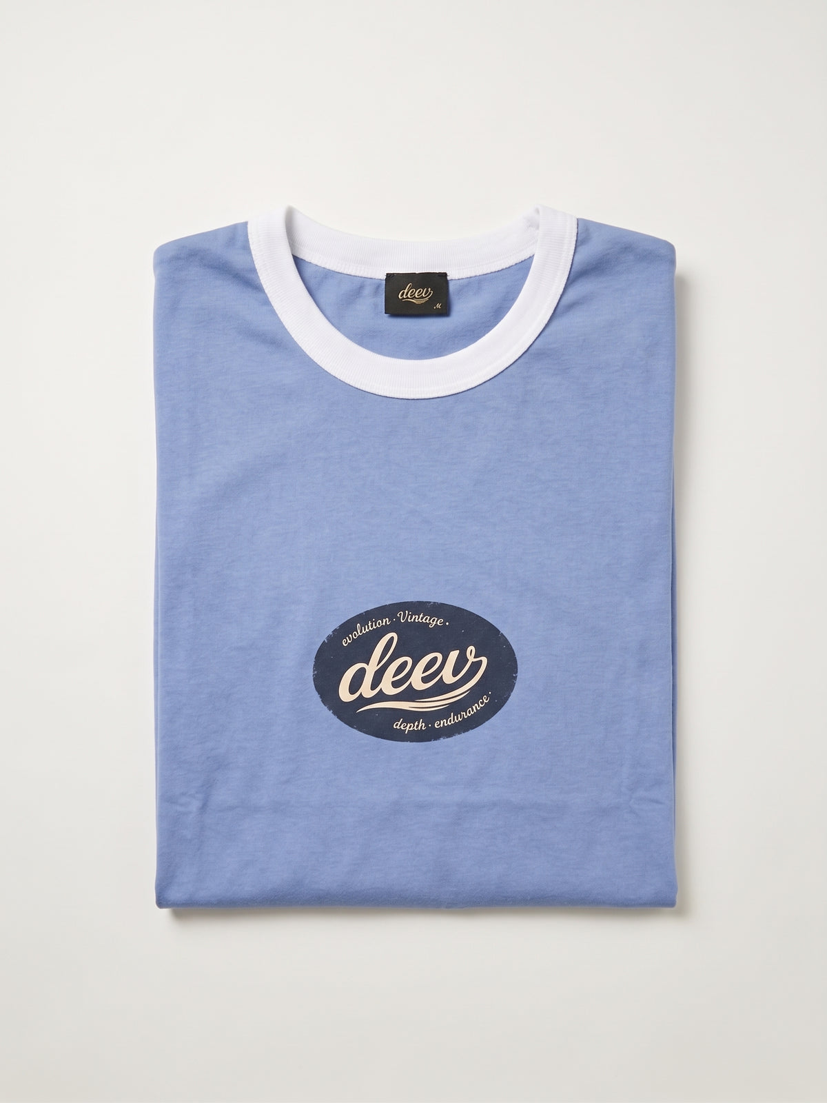 Ringer T-Shirt In Morning Blue