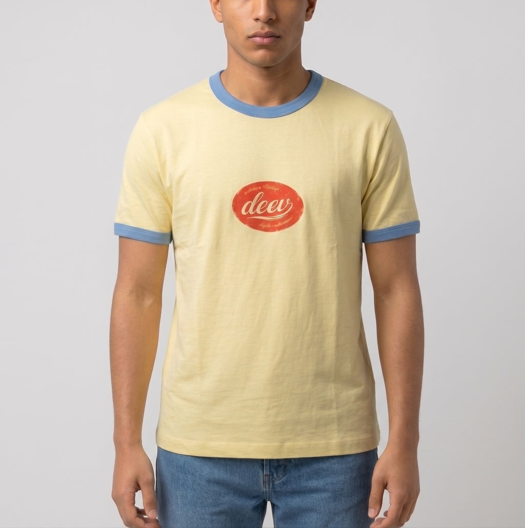 Ringer T-Shirt In Yellow